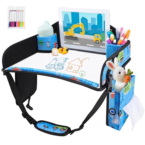 Toddler Car Seat Travel Tray FOR Road Trip Activities (Sky Blue-1PCS)