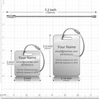 Stainless Steel Personalized Luggage Tags for Suitcases (2"x3.3" / 3 Pack)
