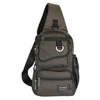 Sling Bag Chest Shoulder Backpack Crossbody Multipurpose Daypack For Men Women Black (Black)