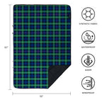 Large Waterproof Outdoor Blanket Thick Fleece 80" x 58" (Green Check)