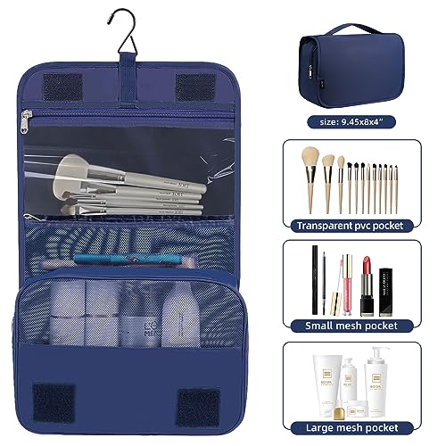 10 Set Packing Cubes Various Sizes Packing Organizer for Travel Accessories Luggage Carry On Suitcase (10-Navy / 10 Set-full Mesh)