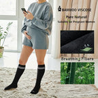 Viscose Made from Bamboo Compression Socks for Pregnant Women 20 (X-Large / 4 Pair-black)