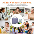 NOL Insulated Lunch Bags for Women Cooler Bag Lightweight Nylon Waterproof Lunch Box for Work (Light Purple / Small (4 Liters))