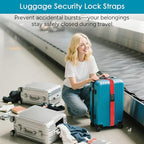 2 Pack Luggage Straps for Suitcases with TSA Lock (Apple Red)