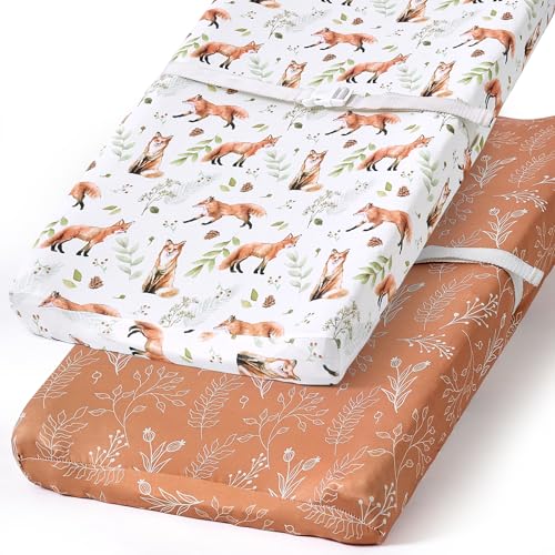 Changing Pad Covers for Baby (Fox Foliage / 32x16x5 Inch)
