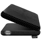 Gel Seat Cushion (Black / 16.5 x 14.5 x 2 inch)