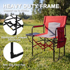 2 Pack Folding Director Chair for Outdoor (Red)