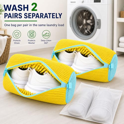 Shoe Washing Machine Bag (Yellow Shoe Washer Bag)