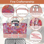 Weekender Bag for Women 21.5" Travel Duffel Large Carry On Bag 3PCS (Large / 8a-Pink)
