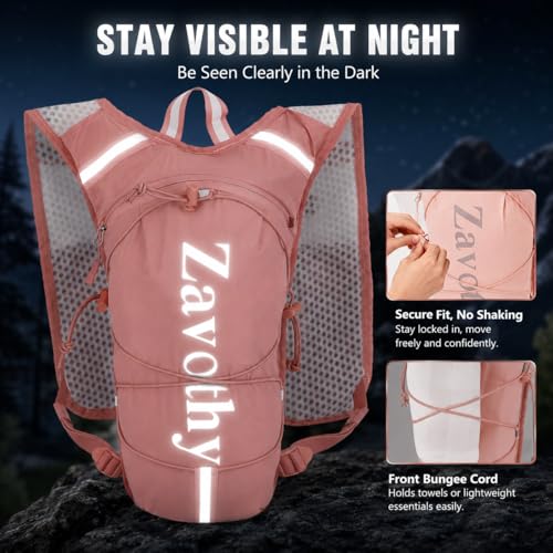 Hydration Vest Pack with 1.5L Water Bladder (Pink / 1.5L Bladder)