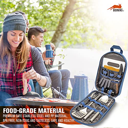 Grilling & Camping Cooking Utensils Set (Blue Lite)