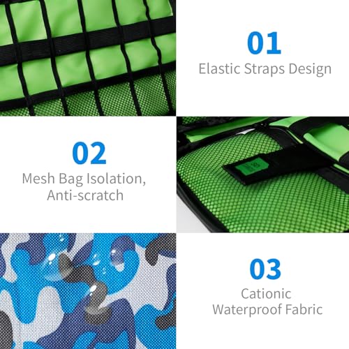 Portable Electronic Organizer Case (C-Blue Camouflage / Single Layer)