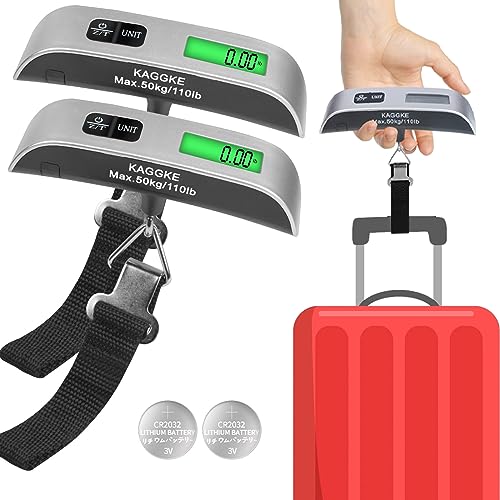 2 Pcs silver Travel Digital Luggage Scale (Silver+silver)