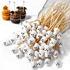 100 Pieces Halloween Toothpicks Boo Ghost Cocktail Picks (Ghost)