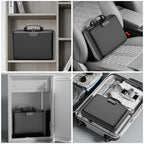 Fireproof File Organizer with Lock (15.5" x 11.5" x 3"(colorful) / Black)