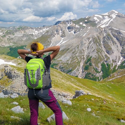 Hiking Backpack 30L Lightweight Travel Daypack Small Day Pack for Men Women Outdoor Camping Backpacking (Green)