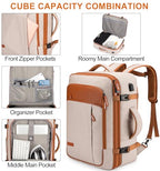 40L Expandable Travel Backpack (Beige / 20 inches)