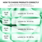 Weighted Blanket (07-green / 40" x 60" | 10lbs)
