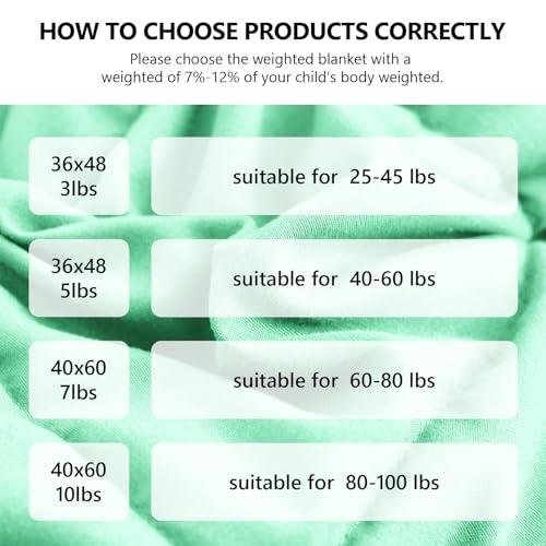 Weighted Blanket (07-green / 40" x 60" | 10lbs)