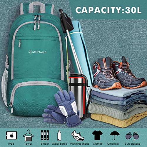 Lightweight Packable Backpack 30L (30L / Dark Green)