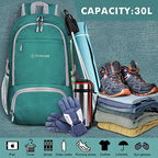 Lightweight Packable Backpack 30L (30L / Dark Green)