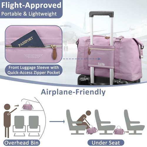 Women Travel Duffle Bags (Purple / X-Large)