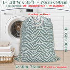 Canvas Laundry Bag with Handles & Drawstring 30"Wx35"H (Geom SlateGreen L+ / L+ 30"Wx 35"H┃1 Pack)