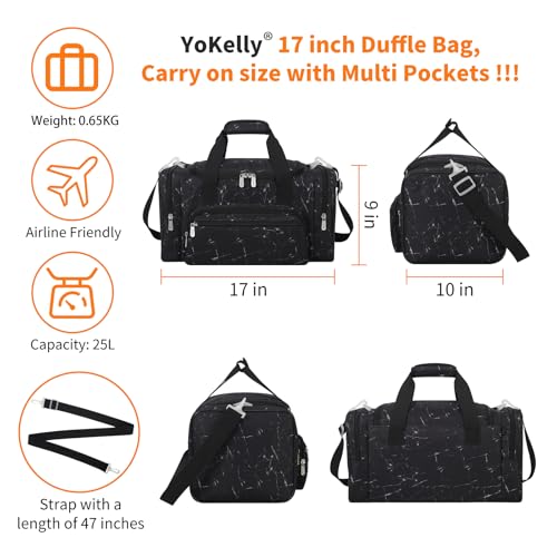 17 inch Small Duffle Bag (Black Marble / 17 inch)