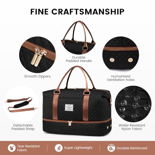 Travel Duffle Bag (Black&Brown-L / Extra Large-2 Pcs)