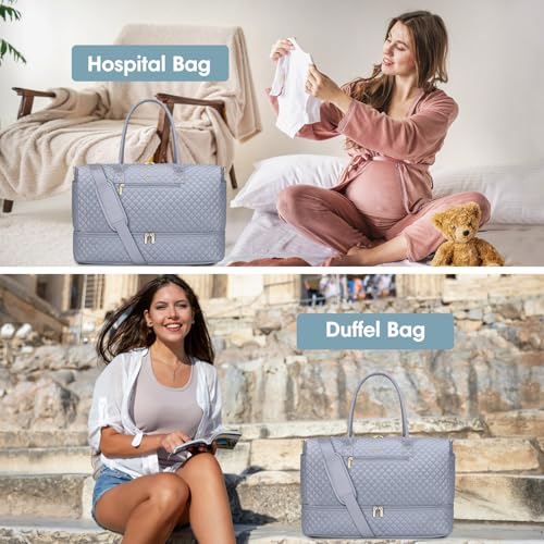 Travel Bag Weekender Bags for Women (7-Grey / 40L-Large)