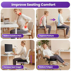Seat Cushions for Office Chairs (Black (Large) / Large)