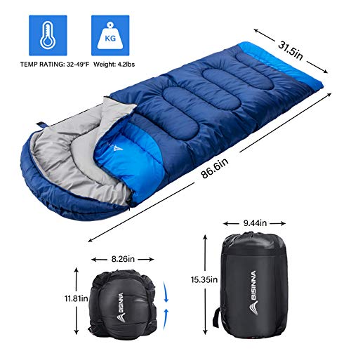 Sleeping Bag with Pillow (Blue / 86.6" x 31.5" Left Zipper)