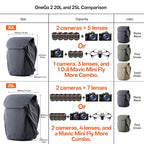 OneGo 2 Camera Backpack 20L Waterproof Camera Bags Photography Bag (Pine Green / 20L Camera Backpack)
