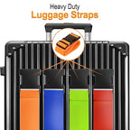Luggage Straps for Suitcases TSA Approved Travel Belt 4 Pack by Chelmon (Mixed Colors)