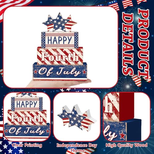 Tiered Tray Decor Set (Happy 4th of July)