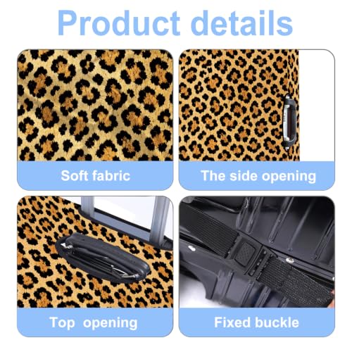 Leopard Luggage Cover Washable Suitcase Protector Anti (Leopard / S(20-22inch suitcase))