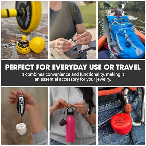 Waterproof Ring Holder Keychain for Travel & Gym (Vanilla / 1 pack)
