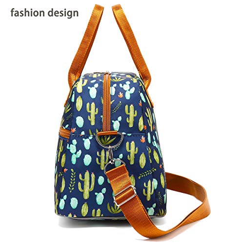 Insulated Lunch Bag With Shoulder Strap for Women (Cactus)