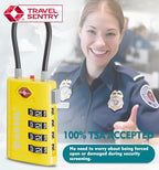 TSA Approved Luggage Locks with Search Alert Indicator (Yellow)