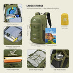 Hiking Backpack for Men Women (Large / Army-green)