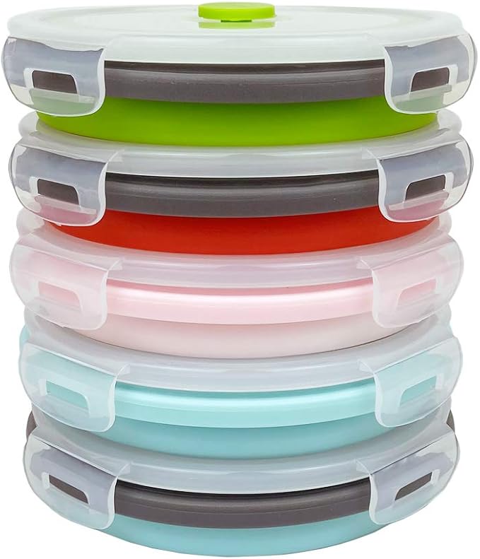 CARTINTS 800ml Silicone Collapsible Food Storage Containers-Prep/Storage Bowls - Image 2