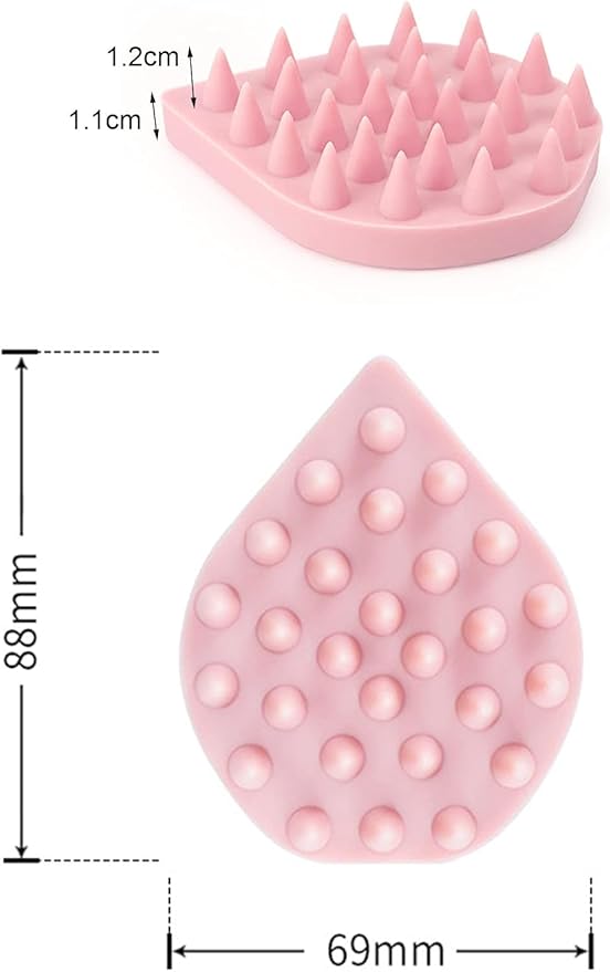 Pink Scalp Massage Brush, Silicone Hair Massager, Dry Shampoo, Curly and Straight Hair Brush, Shower Brush, Massage and Reduce Dandruff Styling Tools and Appliances