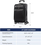 Travelpro Platinum Elite Softside Expandable Carry on Luggage, 8 Wheel Spinner - Image 2