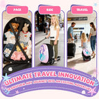Scooter Suitcase for Kids (Large / Pink)