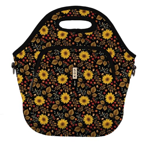 LunchTote Zippered Bag Insulated Neoprene Caddy (Autumn Glow / X-Large 6.5 Quart Lunch Tote)