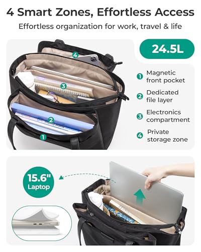 Tote Bag for Women Work (Black)