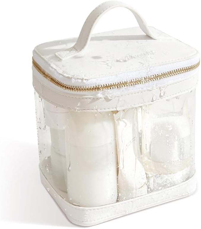 ROWNYEON Clear Makeup Case Toiletry Bag Multipurpose Travel Makeup Train Case by CAMDEEZ