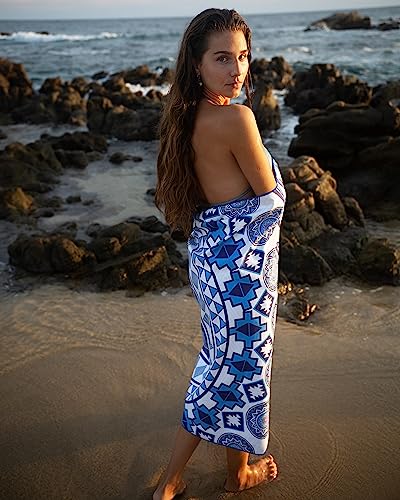Quick Dry Microfiber Beach Towel (Blue Angel / Extra Large 78x35")