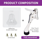 Door Stopper with Adhesive Bracket Stickers, No Drilling or Tools Needed - Image 3