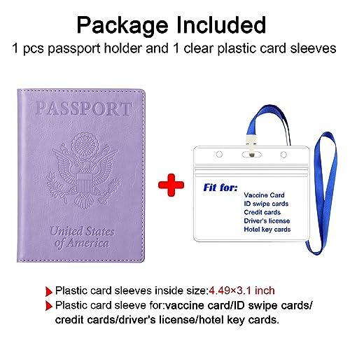 Passport Holder for Travel Women Men (A-Purple / Classic(slim))